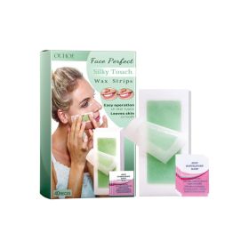 OUHOE Silky Touch Wax Strips, Mild Non-Irritating Moisturizing Refreshing Clean Face Lip Hair Removal Wax (Option: 40pcs-150g-2.36*1.38*3.74inch)