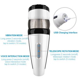 Male Masturbator Cup Sex Toys for Men Textured Vagina Masturbator;  Ultra-Soft Masturbation Stroker Aircraft Cup Penis Stimulator Handjob Male Se (Color: black)